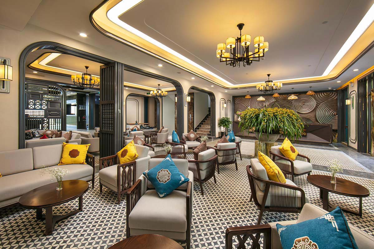 Elegant lobby area of a hotel managed by Private Palace Hotels & Resorts